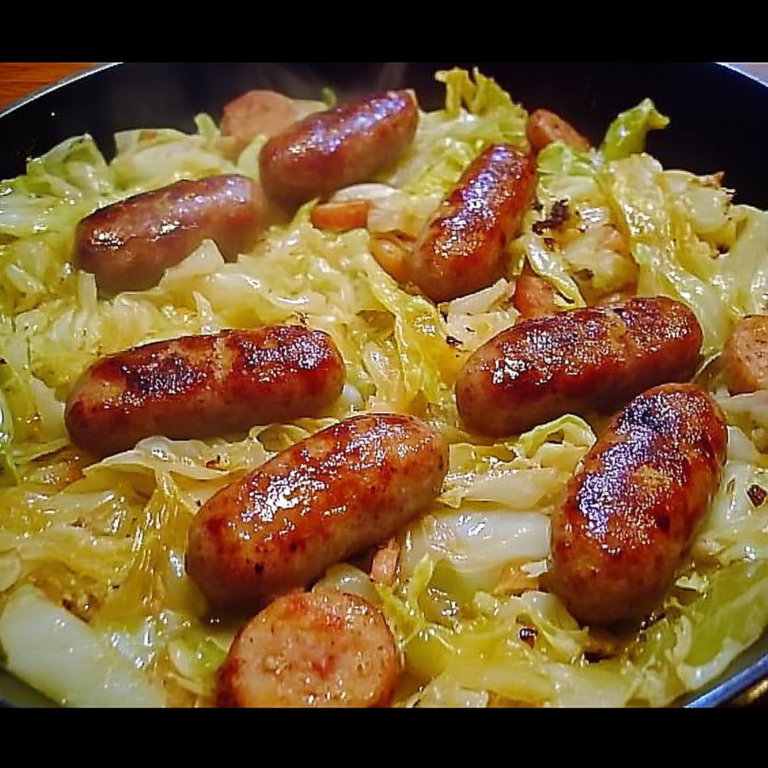 cabbage and sausage skillet, smoked sausage with cabbage, easy cabbage and sausage recipe, cabbage and sausage dinner, cabbage and sausage stir-fry, cabbage and kielbasa