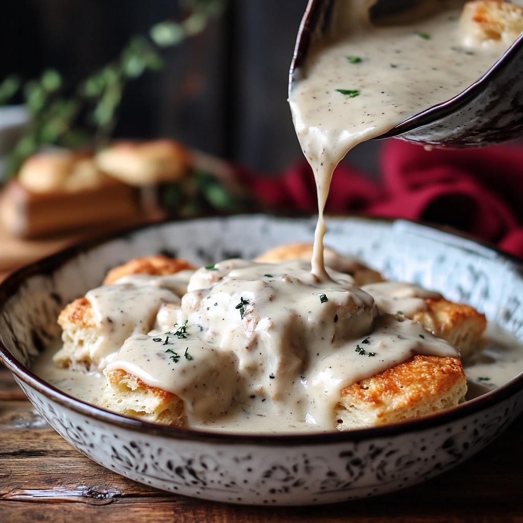 breakfast casserole, sausage gravy casserole, Southern breakfast recipe, biscuits and gravy bake, cheesy sausage casserole, brunch casserole