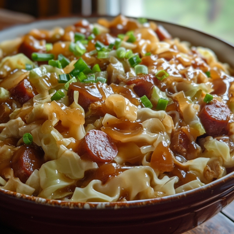 cabbage and kielbasa recipe, cabbage noodles with sausage, kielbasa with cabbage and noodles, easy cabbage and noodles, traditional cabbage and kielbasa, kielbasa and egg noodles