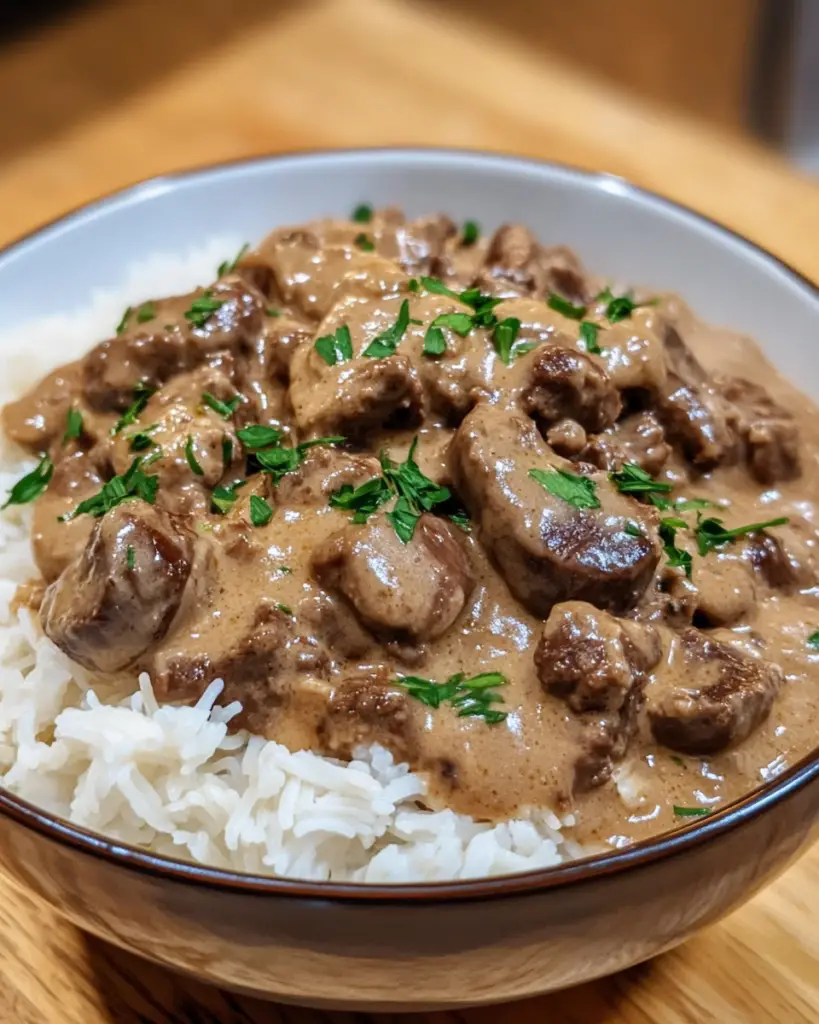 slow cooker beef stroganoff, easy beef stroganoff, crockpot stroganoff, creamy beef stroganoff, beef and mushroom stroganoff