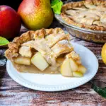 fall pie recipe, apple pear tart, homemade apple pear pie, sweet and tart pie, spiced apple pie