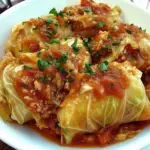 deconstructed cabbage rolls, cabbage roll skillet, easy cabbage roll recipe, unrolled cabbage rolls, cabbage and beef recipe