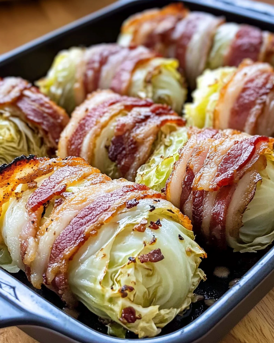 cabbage and bacon recipe, keto bacon wrapped cabbage, bacon wrapped cabbage wedges, low carb cabbage bacon, grilled bacon cabbage