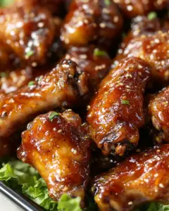 garlic honey chicken wings, sticky honey garlic wings, sweet garlic chicken wings, honey glazed chicken wings