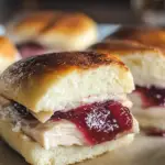 turkey sliders with cranberry, leftover turkey sliders, Thanksgiving sliders, turkey and cranberry sandwiches