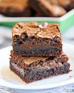 Mint chocolate brownies, Thin Mint dessert, fudgy mint brownies, chocolate mint brownie recipe