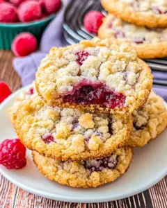 Raspberry jam cookies, raspberry shortbread cookies, raspberry crumble bars, crumble-topped cookies, raspberry thumbprint cookies