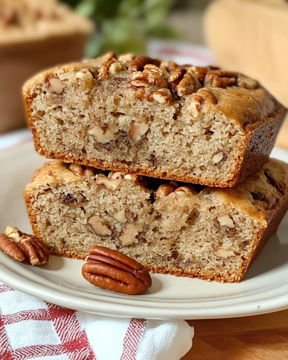 pecan bread recipe, Alabama pecan bread, sweet pecan loaf, Southern pecan bread, homemade pecan dessert