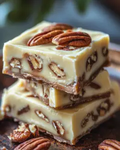 caramel pecan fudge, white chocolate fudge recipe, holiday fudge recipe, nutty caramel fudge, pecan caramel fudge, creamy fudge dessert