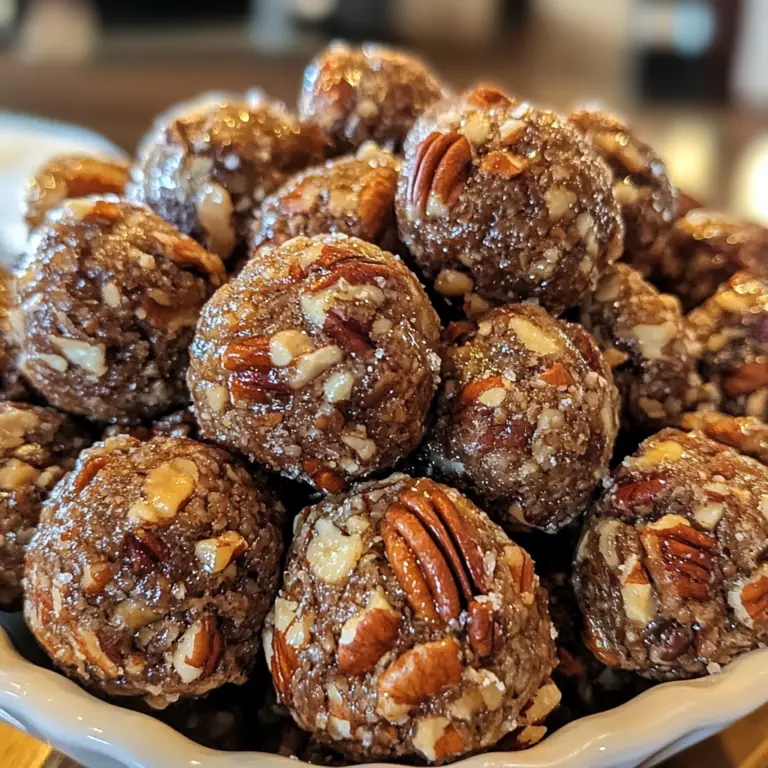 no-bake pecan balls, pecan pie bites, easy holiday pecan treats, pecan pie dessert balls, pecan dessert bites