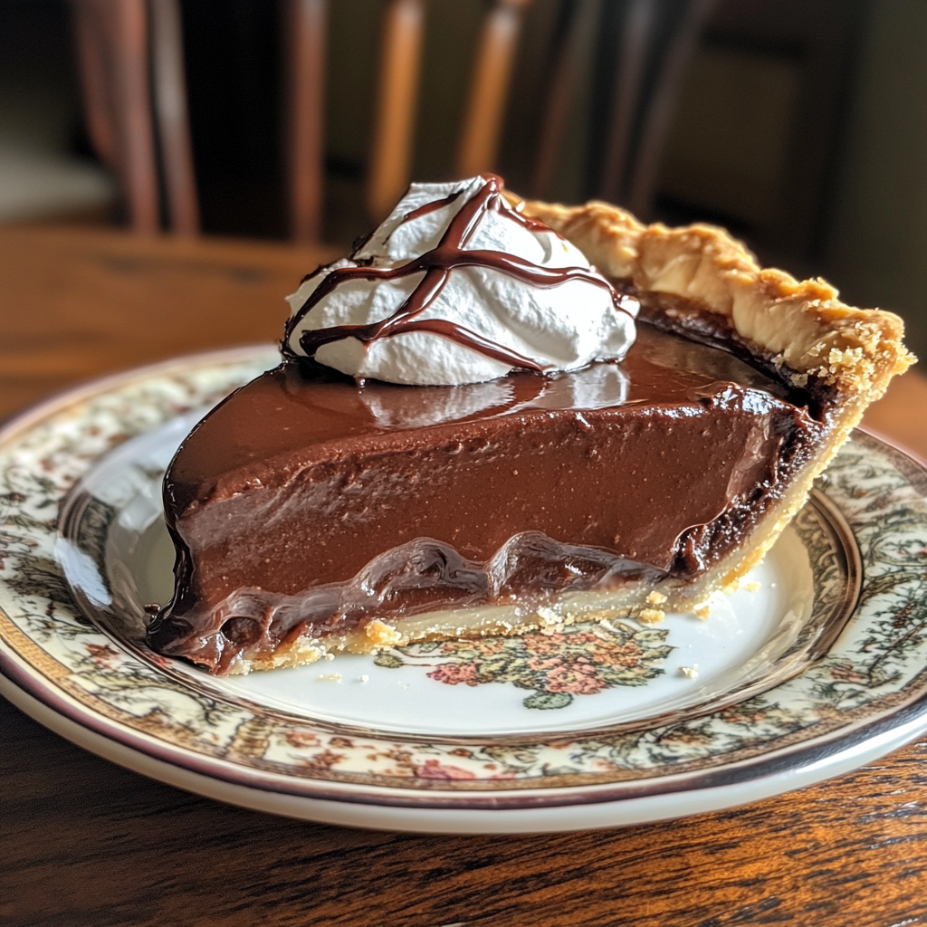 chocolate pie recipe, decadent chocolate pie, creamy chocolate pie, Southern chocolate pie, chocolate heaven pie