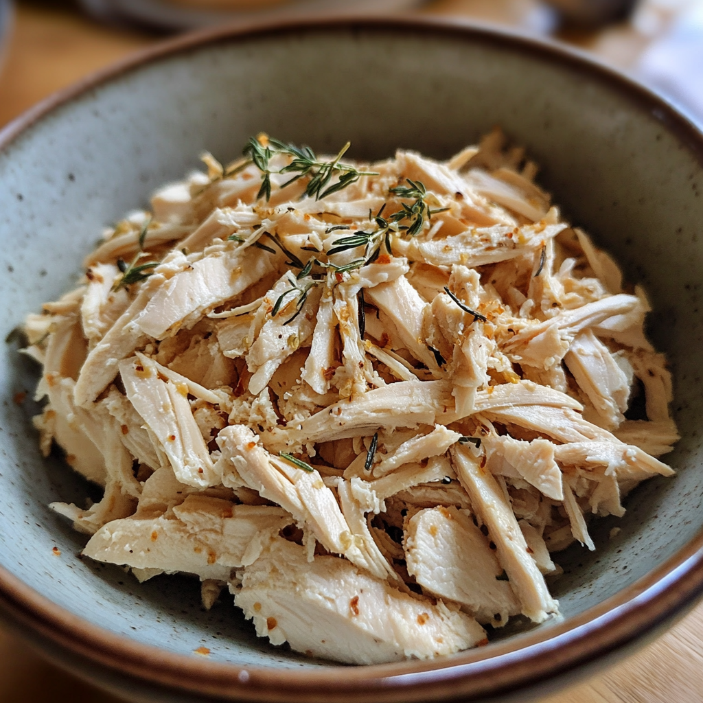 easy shredded chicken, shredded chicken recipes, how to shred chicken, chicken breast shredded, pulled chicken, shredded chicken meal prep, tender chicken, shredded chicken for tacos