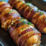 chicken wrapped in bacon, easy bacon chicken, bacon chicken recipe, bacon wrapped chicken breast, crispy bacon chicken