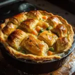 chicken pot pie casserole, baked chicken pot pie, easy chicken pot pie recipe, chicken casserole bake, creamy chicken pot pie