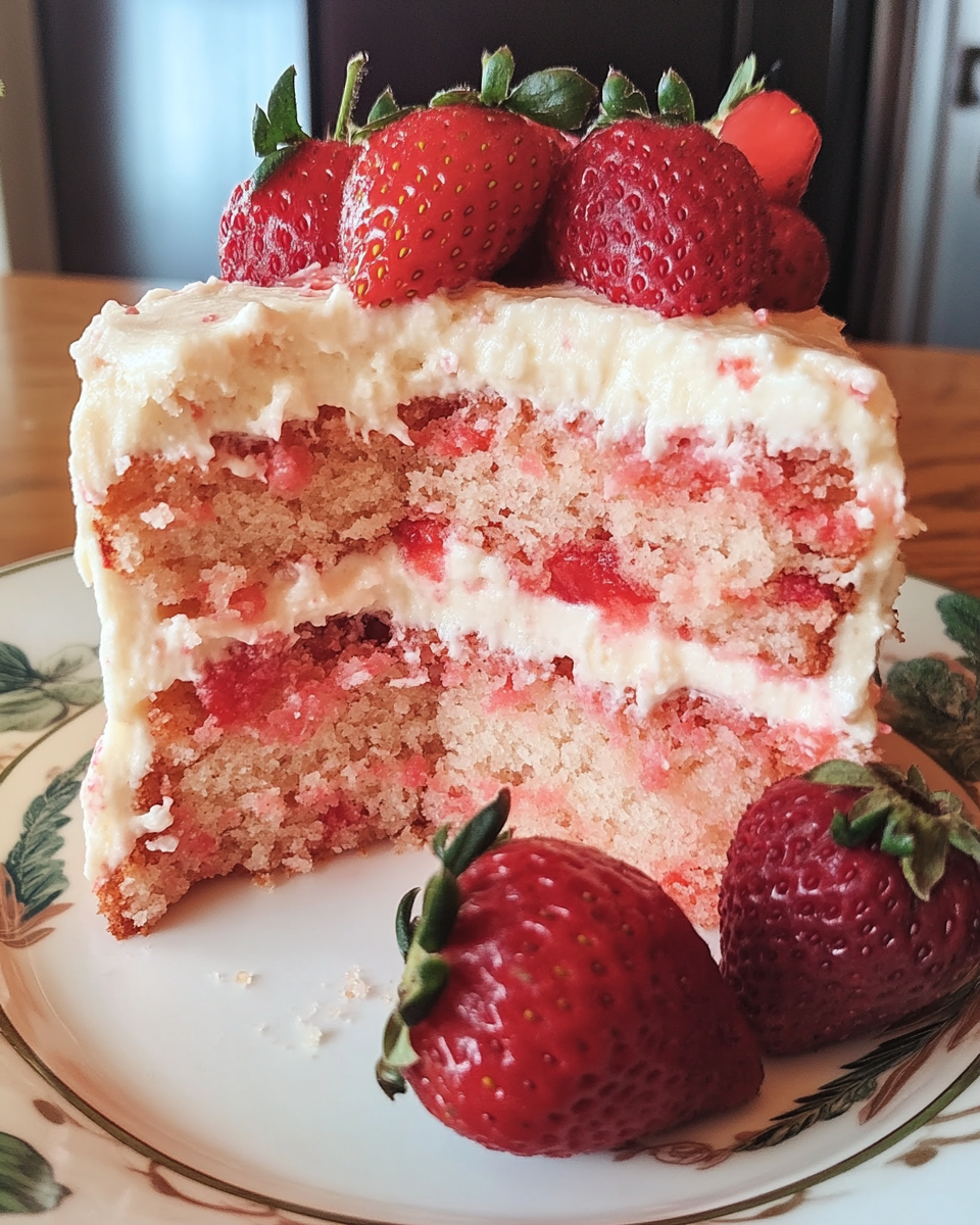 strawberry cake recipe, homemade strawberry cake, classic strawberry cake, easy strawberry cake recipe, best strawberry cake