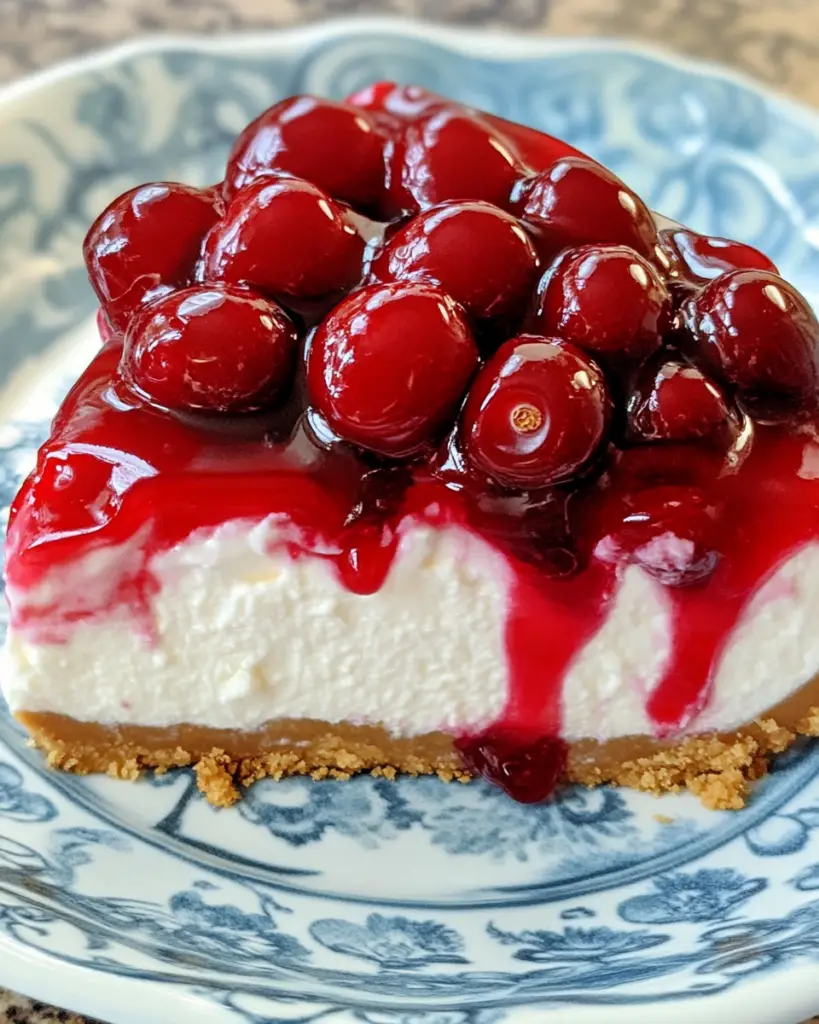 no-bake cheesecake, cherry cheesecake recipe, easy no-bake cheesecake, creamy cherry cheesecake, no-bake dessert