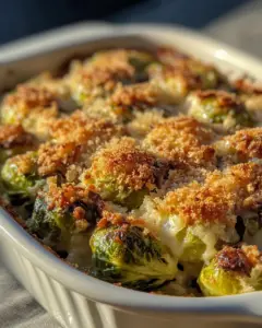 brussels sprouts gratin, cheesy brussels sprouts, roasted brussels sprouts gratin, au gratin brussels sprouts