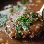 pressure cooker Salisbury steak, Salisbury steak with gravy, easy Salisbury steak, quick Salisbury steak recipe, Instant Pot beef patties