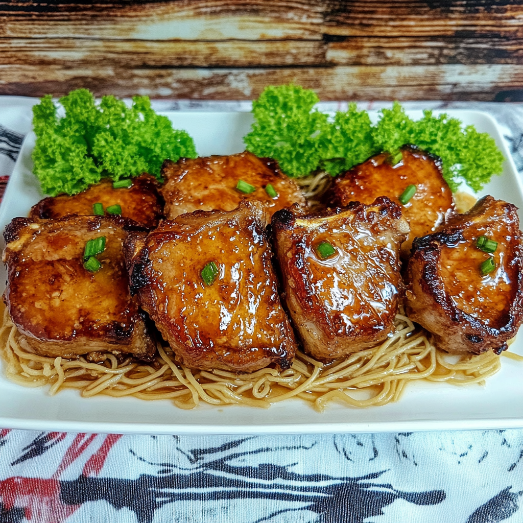 sweet garlic pork chops, honey glazed pork chops, boneless pork chop recipe, honey garlic pork loin, pork chops with honey garlic glaze