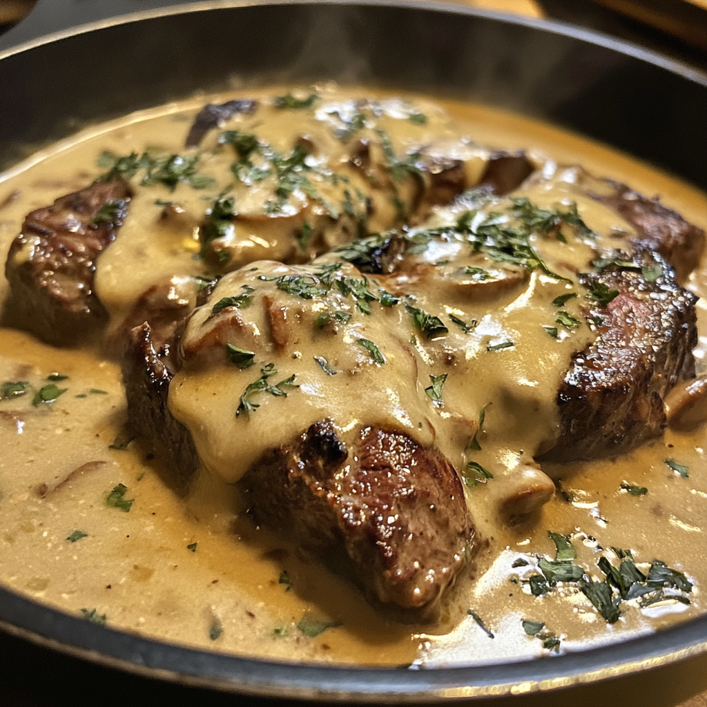 smothered chuck steak recipe, electric skillet steak, skillet chuck steak, beef chuck steak, steak with gravy, Southern chuck steak, skillet smothered steak