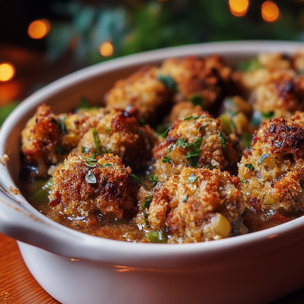 bread stuffing balls, holiday stuffing recipe, homemade stuffing balls, easy stuffing balls, baked stuffing balls