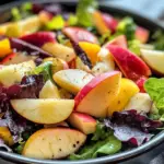 Honeycrisp apple salad, apple and greens salad, fall apple salad, healthy apple salad recipe, autumn apple salad