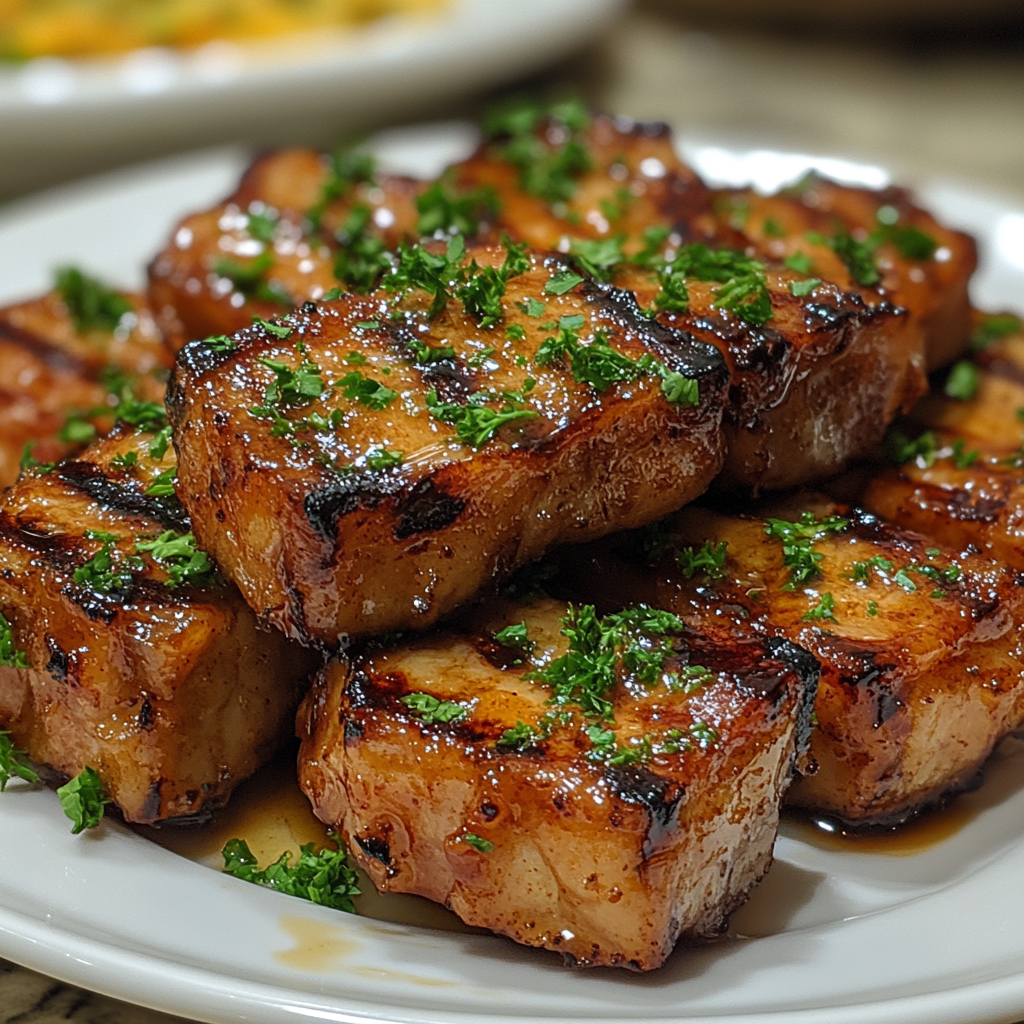 brown sugar glazed pork chops, sweet pork chops recipe, caramelized pork chops, savory pork chops, easy pork chop dinner