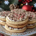 festive chocolate chip cookies, holiday chocolate chip cookies, Christmas chocolate chip cookies, winter-themed cookies, peppermint chocolate chip cookies