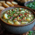 creamy potato bacon soup, homemade potato soup with bacon, hearty potato chowder, easy bacon potato soup recipe, comfort food soup