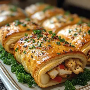 stuffed crescent rolls with chicken, cheesy chicken crescent rolls, crescent roll chicken recipe, easy chicken appetizers, creamy chicken rolls