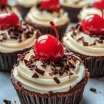 mini chocolate cheesecakes, Black Forest cheesecake bites, cherry chocolate desserts, individual cheesecake recipes, Oreo crust cheesecakes, easy mini desserts