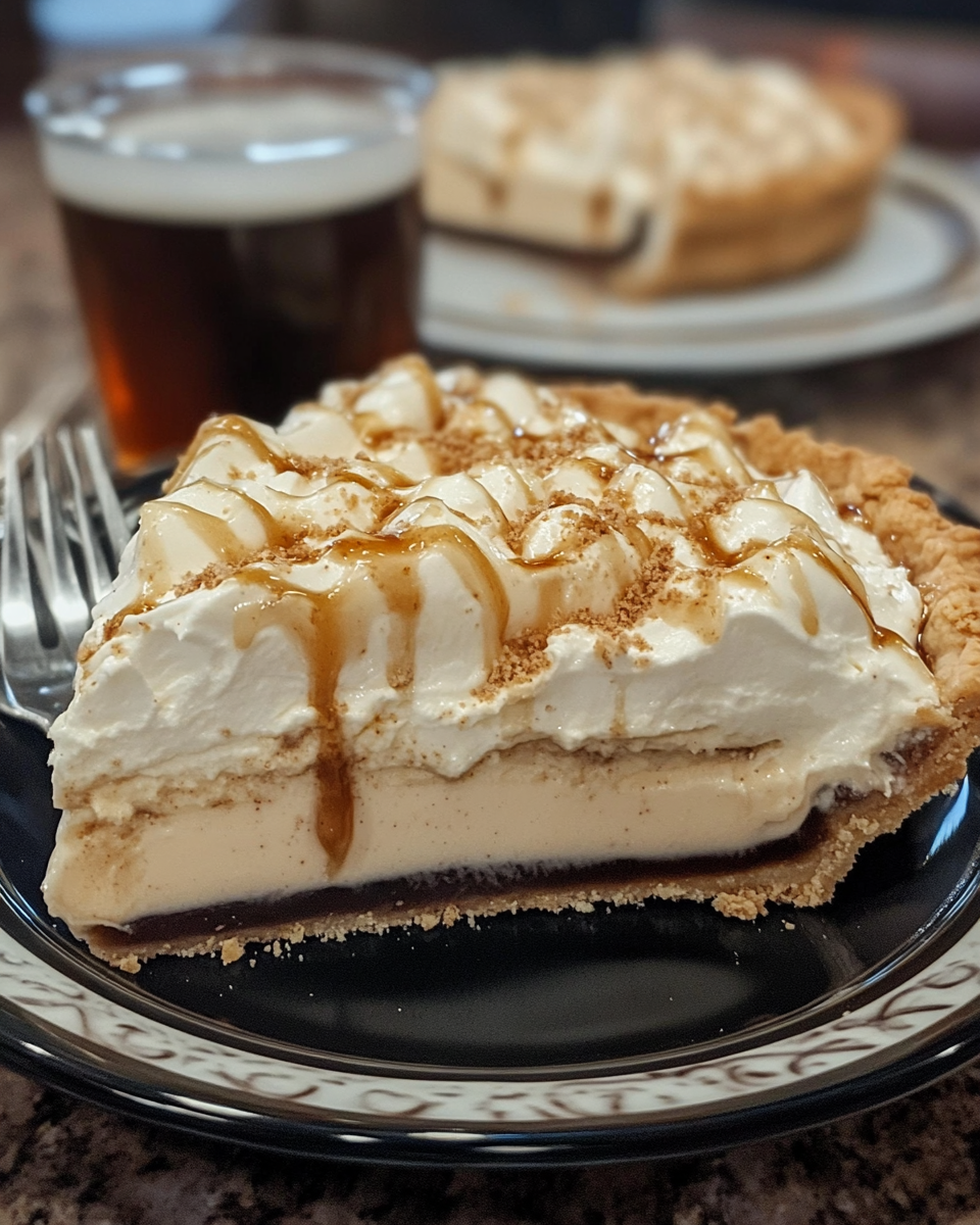 no-bake root beer pie, creamy soda pie recipe, nostalgic dessert ideas, root beer dessert, easy summer pie recipe