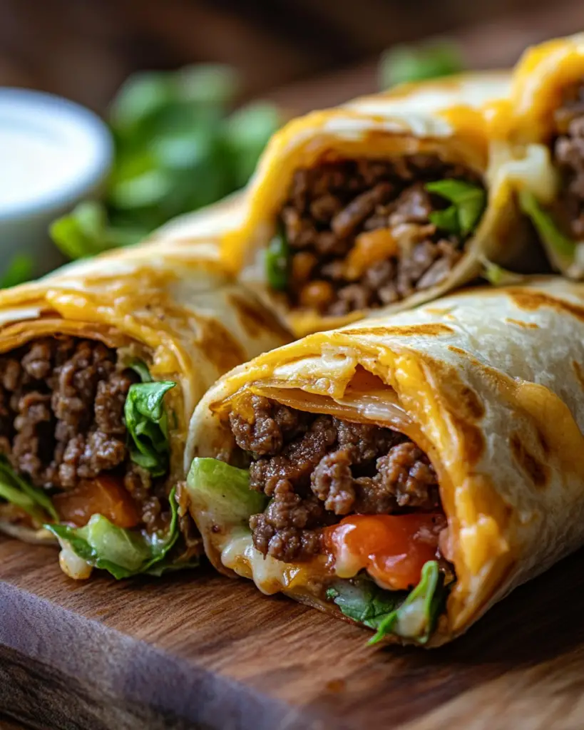 cheesy beef wraps, Tex-Mex beef tortilla wraps, quick dinner wraps, nacho cheese wraps, easy beef wraps, Mexican-style wraps