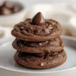 Hershey's Kiss cookies, chocolate thumbprint cookies, cocoa kiss cookies, holiday kiss cookies, chocolatey treats, easy chocolate cookie recipe