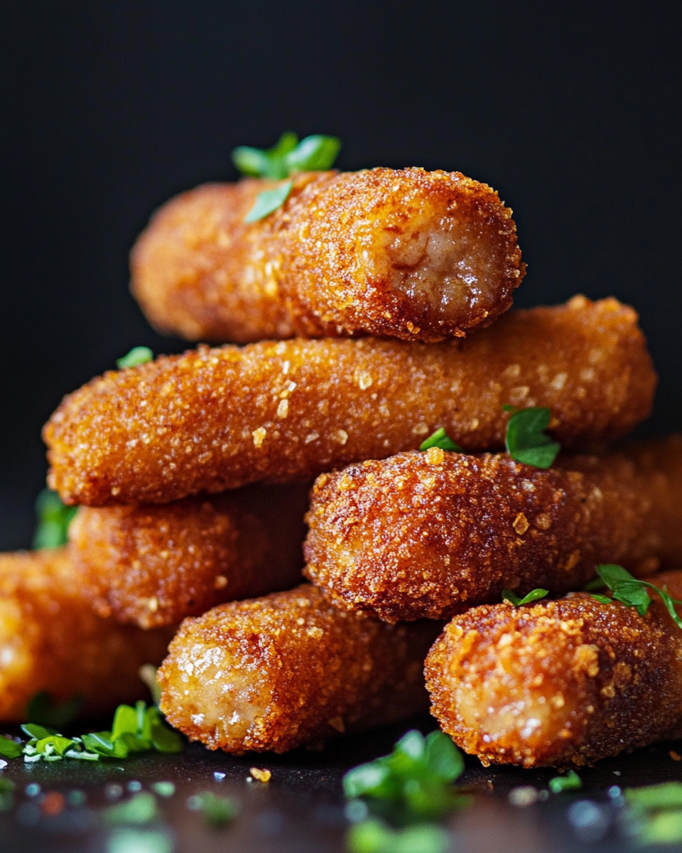 crispy sausages, breadcrumb sausages, crunchy fried sausages, sausage recipes, breaded sausages