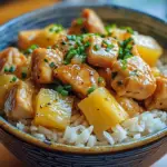 chicken pineapple rice, tropical chicken recipes, sweet and savory chicken rice, one-pot pineapple chicken, Hawaiian chicken and rice