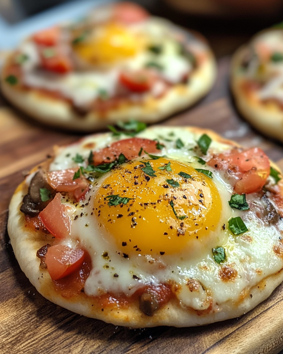 breakfast muffin pizza, easy breakfast pizza, English muffin pizza recipe, customizable breakfast ideas, savory breakfast pizzas