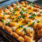 breakfast casserole with tater tots, easy breakfast casserole, cheesy tater tot breakfast bake, tater tot casserole recipe