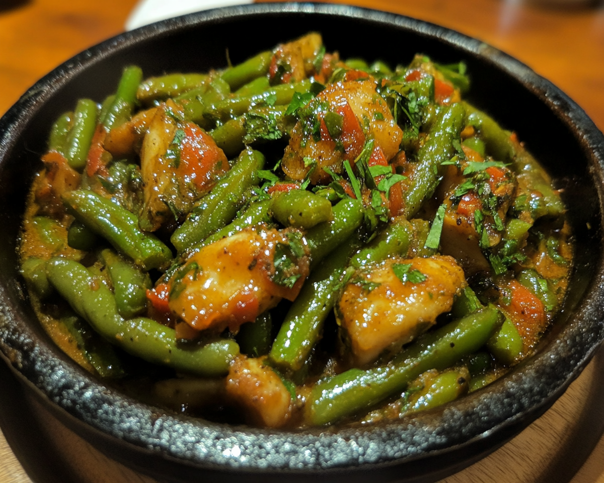 smoky green beans, green beans with bacon, restaurant-style green beans, savory side dishes, green beans recipe, chicken broth green beans, comfort food sides