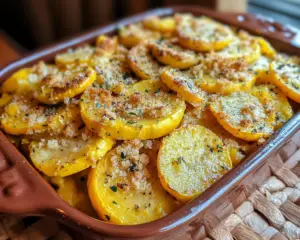 squash casserole recipe, cheesy squash bake, yellow squash casserole, Southern side dishes, easy squash casserole, holiday squash recipes, creamy vegetable casserole