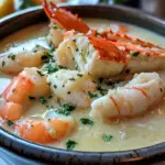 crab and shrimp bisque, creamy lobster bisque, seafood soup recipe, gourmet seafood bisque, luxurious crab bisque, rich seafood chowder