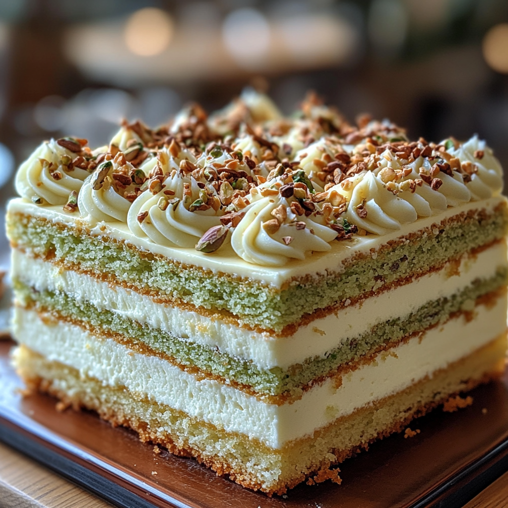 white chocolate cake, pistachio dessert, creamy pistachio cake, nutty cake recipe, pistachio white chocolate cake