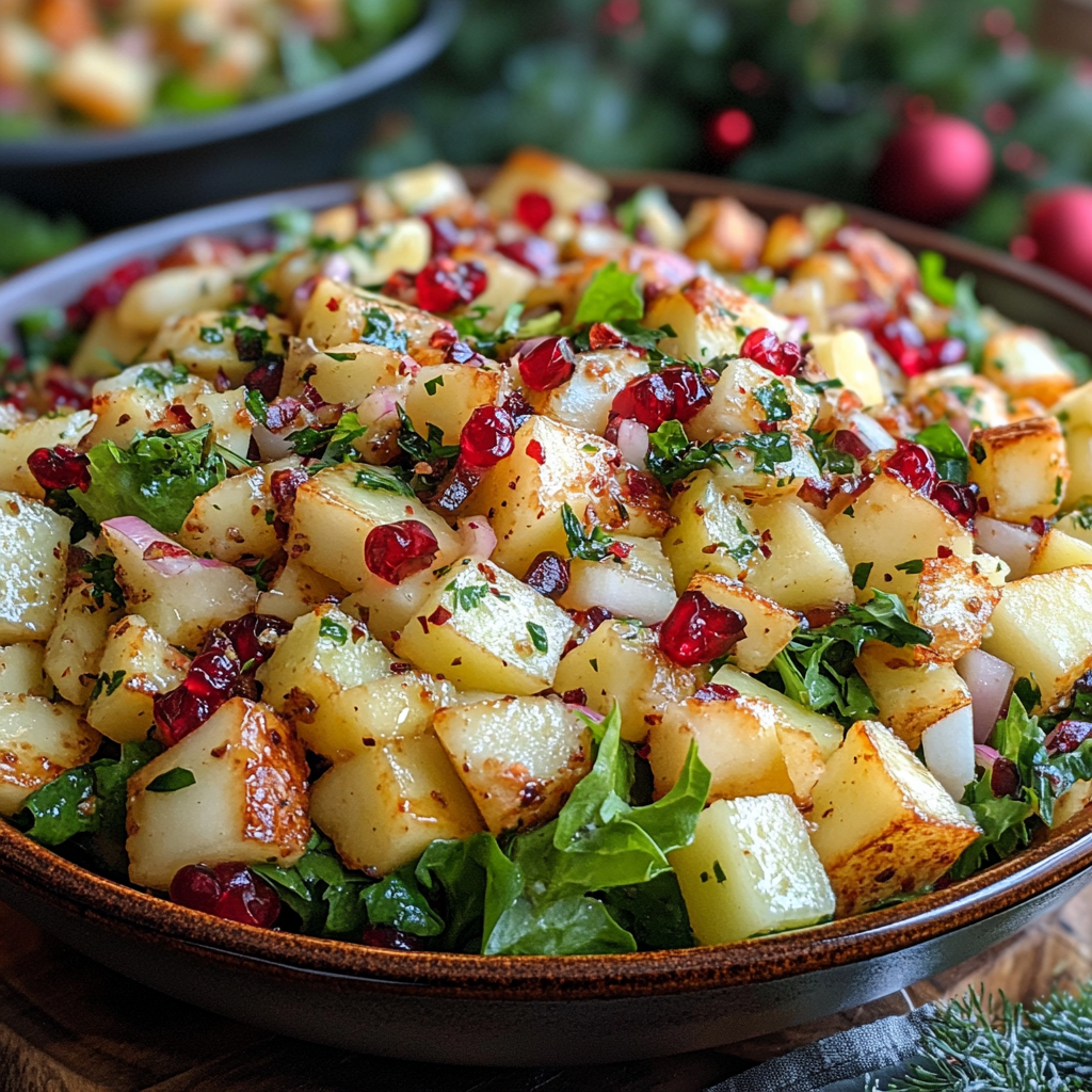 holiday salad, festive Christmas salad, Christmas fruit salad, winter holiday salad, healthy holiday side, colorful Christmas side