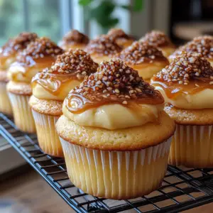 caramel cream cheese cupcakes, gooey caramel cupcakes, salted caramel dessert, creamy caramel cupcakes, tangy cream cheese cupcakes