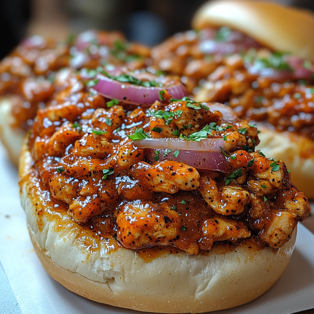 spicy chicken Sloppy Joes, Cajun-style Sloppy Joes, zesty chicken sandwich, bold Cajun chicken, Southern chicken Sloppy Joes