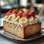 strawberry banana loaf, fruity banana bread, best banana bread recipe with strawberries, easy strawberry banana bread, moist banana bread variation