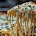 creamy spaghetti bake, spaghetti casserole with cream cheese, cheesy pasta casserole, baked spaghetti dish, comfort food pasta bake