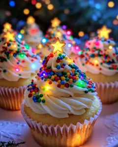 holiday cupcakes recipe, festive cupcake ideas, Christmas-themed desserts, easy Christmas cupcakes, M&Ms cupcake decorations