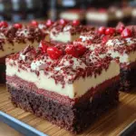 cheesecake brownies, red velvet dessert, swirled brownies, red velvet cheesecake bars, creamy cheesecake brownies