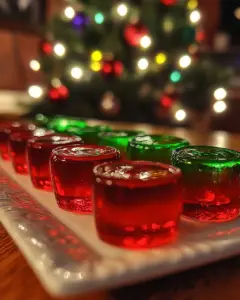 Elf-inspired jello shots, holiday jello shots, Christmas jello shots, Buddy Elf jello recipe, festive jello shots, holiday party drinks, Elf movie drinks